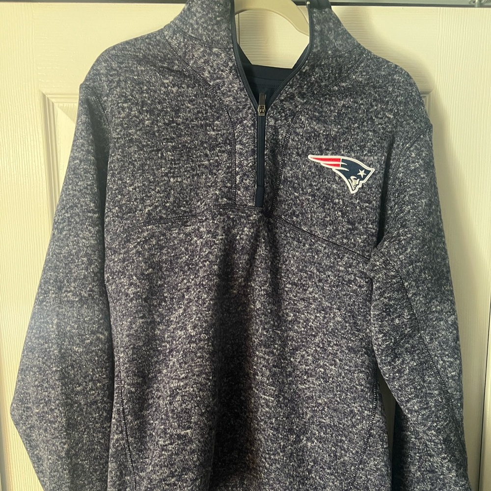 NE patriots Antigua 1/4 zip worn one time